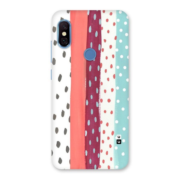 Polka Brush Art Back Case for Redmi Note 6 Pro