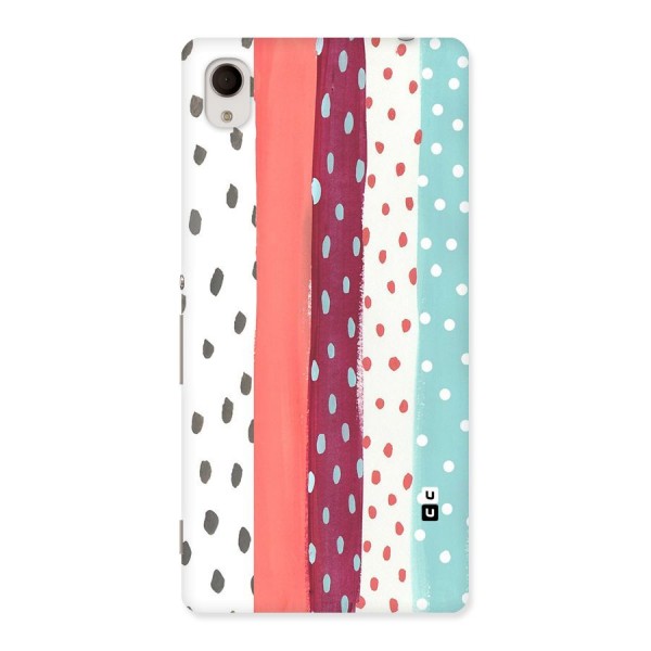 Polka Brush Art Back Case for Xperia M4 Aqua