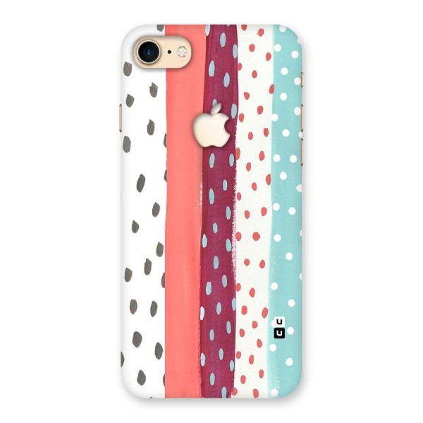 Polka Brush Art Back Case for iPhone 7 Apple Cut