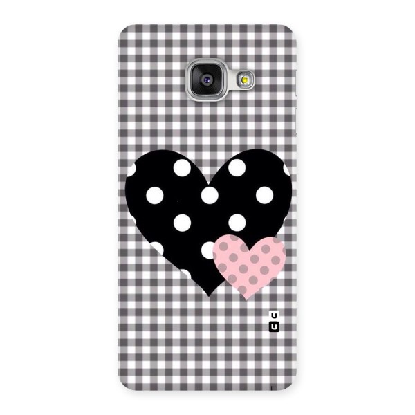 Polka Check Hearts Back Case for Galaxy A3 2016