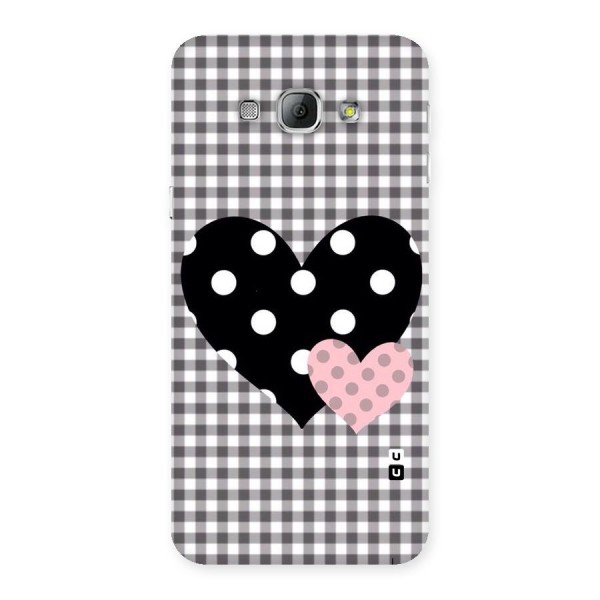 Polka Check Hearts Back Case for Galaxy A8