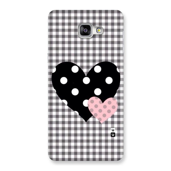 Polka Check Hearts Back Case for Galaxy A9