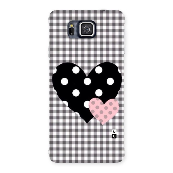 Polka Check Hearts Back Case for Galaxy Alpha