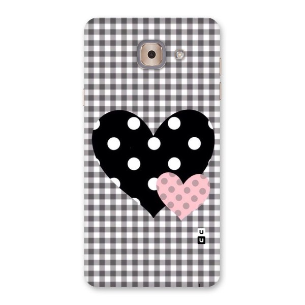 Polka Check Hearts Back Case for Galaxy J7 Max