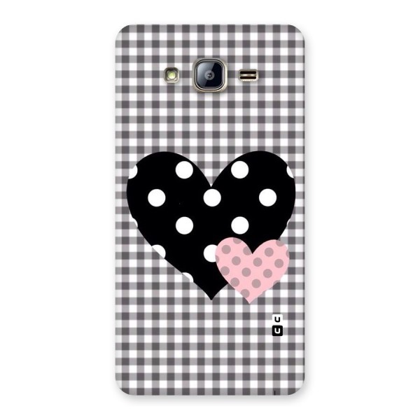 Polka Check Hearts Back Case for Galaxy On5