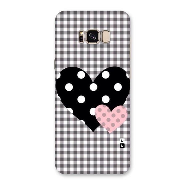 Polka Check Hearts Back Case for Galaxy S8 Plus