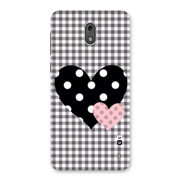 Polka Check Hearts Back Case for Nokia 2