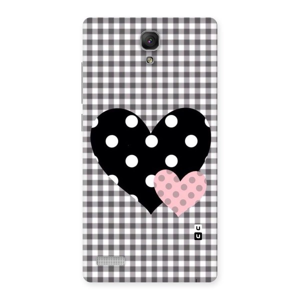 Polka Check Hearts Back Case for Redmi Note