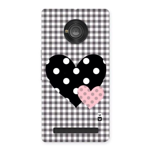 Polka Check Hearts Back Case for Yu Yuphoria