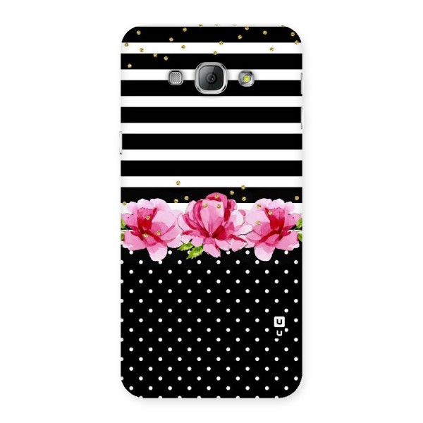 Polka Floral Stripes Back Case for Galaxy A8