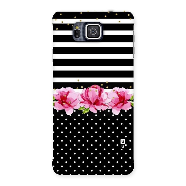 Polka Floral Stripes Back Case for Galaxy Alpha