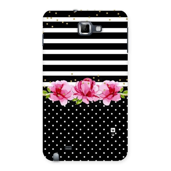 Polka Floral Stripes Back Case for Galaxy Note