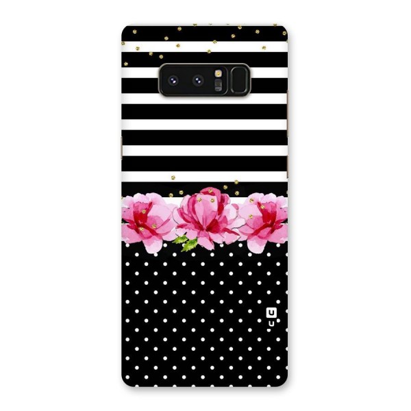 Polka Floral Stripes Back Case for Galaxy Note 8