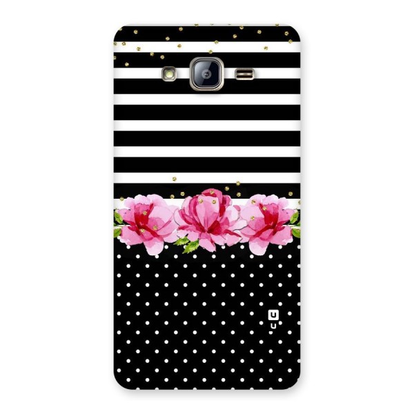 Polka Floral Stripes Back Case for Galaxy On5