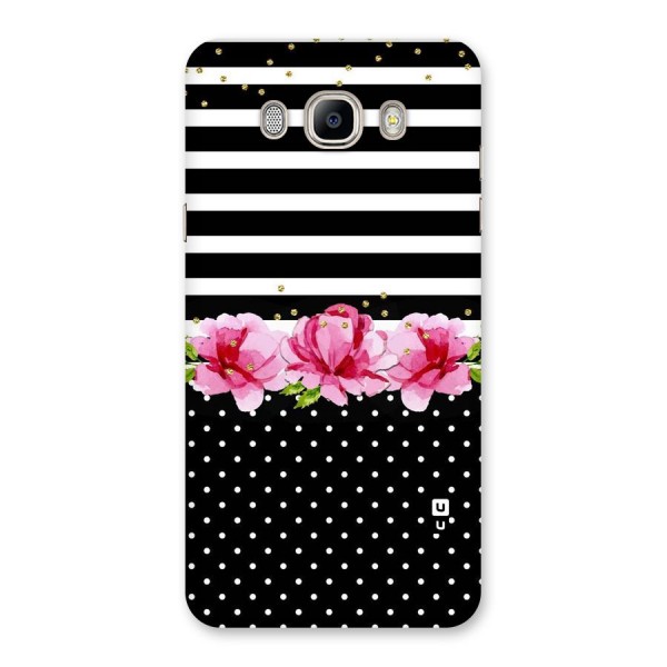 Polka Floral Stripes Back Case for Galaxy On8