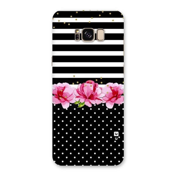 Polka Floral Stripes Back Case for Galaxy S8 Plus