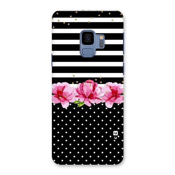 Polka Floral Stripes Back Case for Galaxy S9