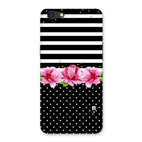 Polka Floral Stripes Back Case for Oppo A71