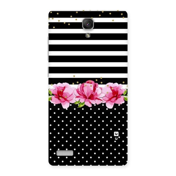 Polka Floral Stripes Back Case for Redmi Note