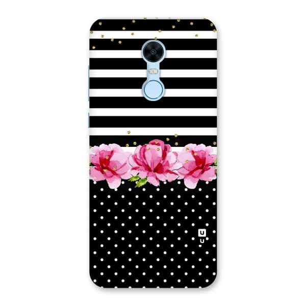 Polka Floral Stripes Back Case for Redmi Note 5