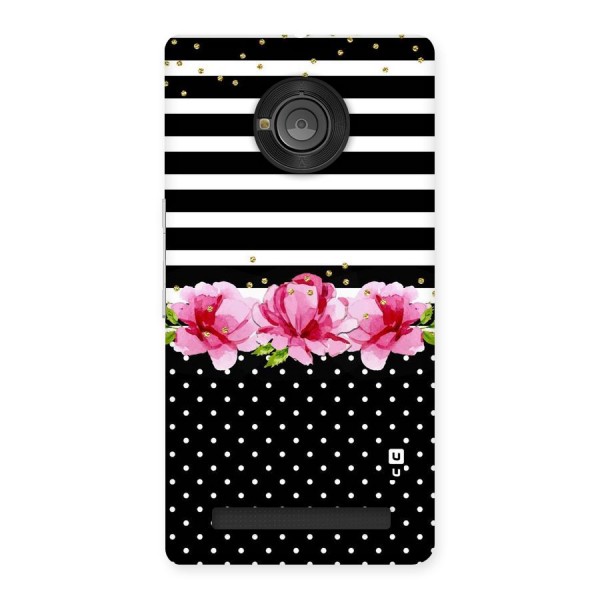 Polka Floral Stripes Back Case for Yu Yuphoria