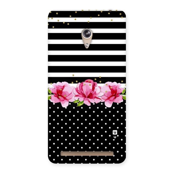 Polka Floral Stripes Back Case for Zenfone 6