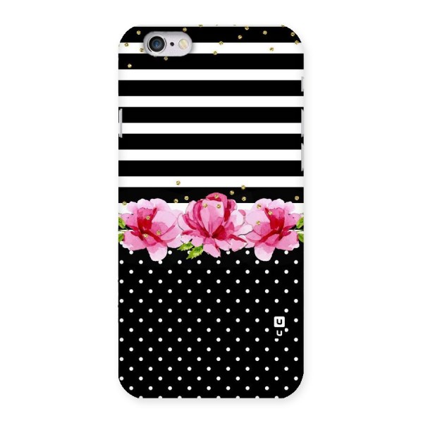 Polka Floral Stripes Back Case for iPhone 6 6S