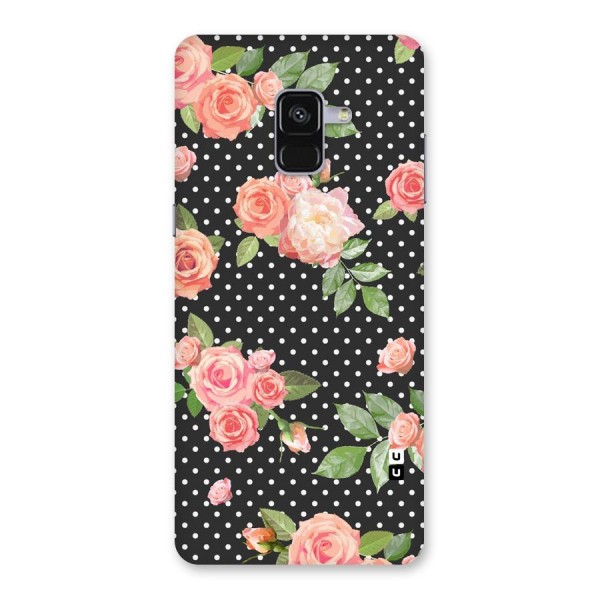 Polka Peach Back Case for Galaxy A8 Plus