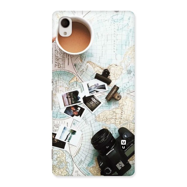 Post Stamps Travel Back Case for Xperia M4 Aqua