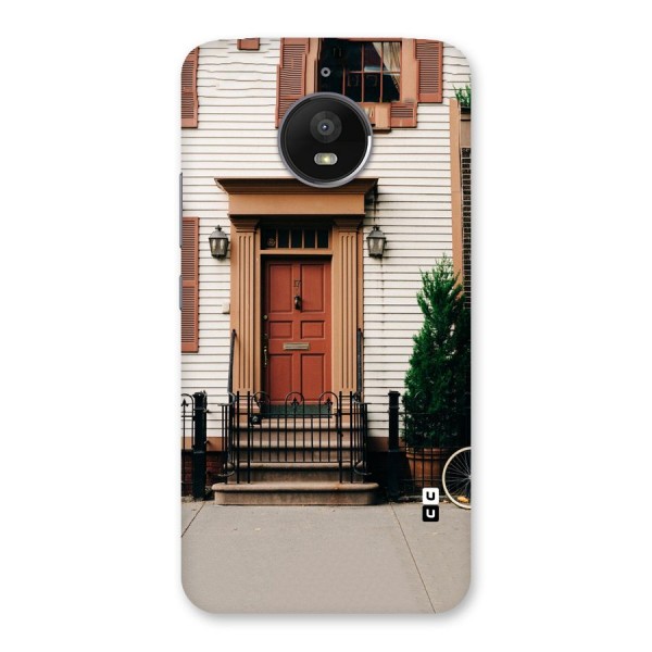 Pretty Orange Door Back Case for Moto E4 Plus