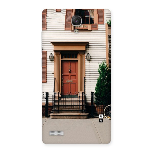 Pretty Orange Door Back Case for Redmi Note