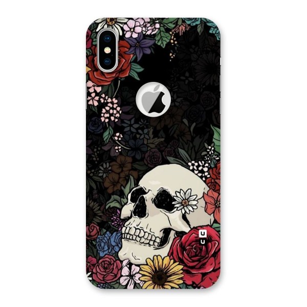 Pretty Skull Back Case for iPhone XS Logo Cut