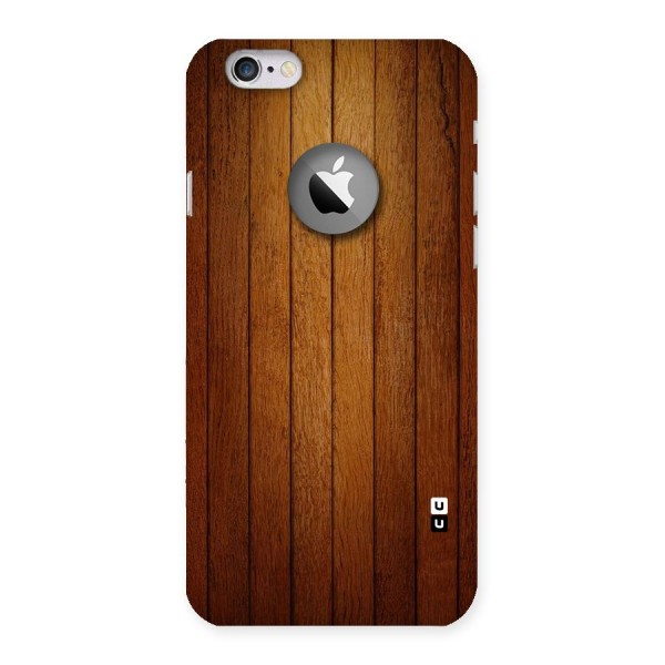 Proper Brown Wood Back Case for iPhone 6 Logo Cut