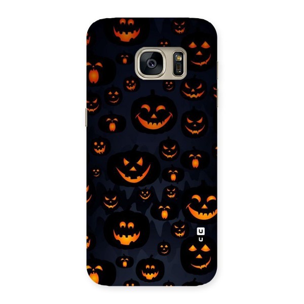 Pumpkin Smile Pattern Back Case for Galaxy S7