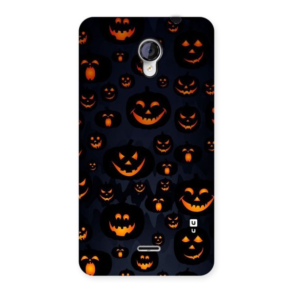 Pumpkin Smile Pattern Back Case for Micromax Unite 2 A106