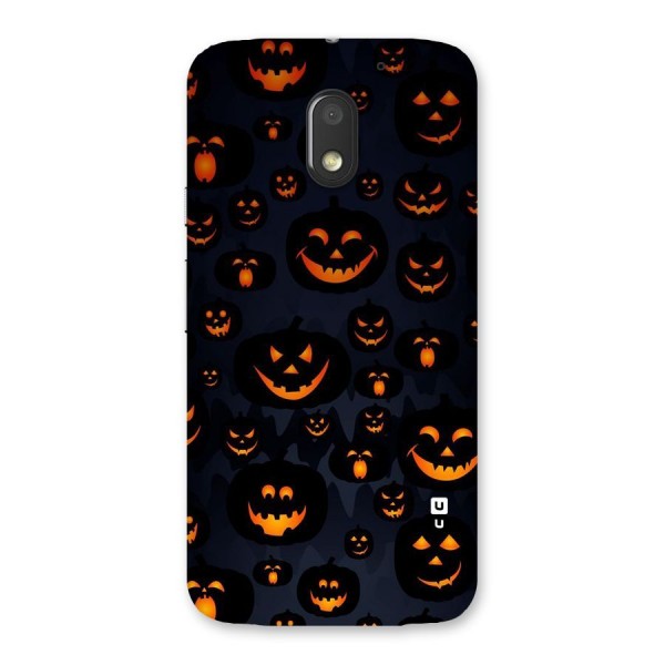 Pumpkin Smile Pattern Back Case for Moto E3 Power