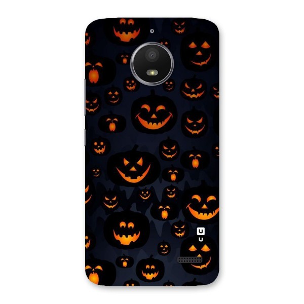 Pumpkin Smile Pattern Back Case for Moto E4