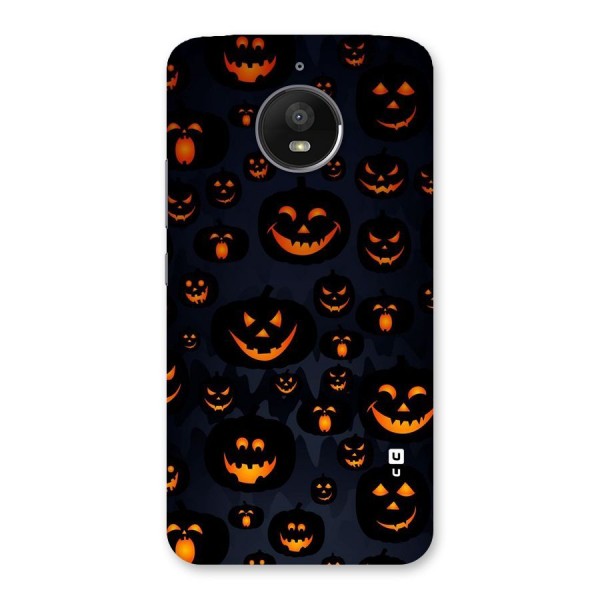 Pumpkin Smile Pattern Back Case for Moto E4 Plus