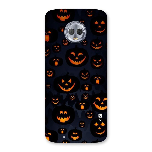 Pumpkin Smile Pattern Back Case for Moto G6