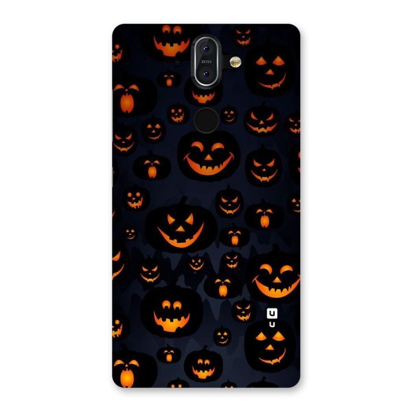 Pumpkin Smile Pattern Back Case for Nokia 8 Sirocco