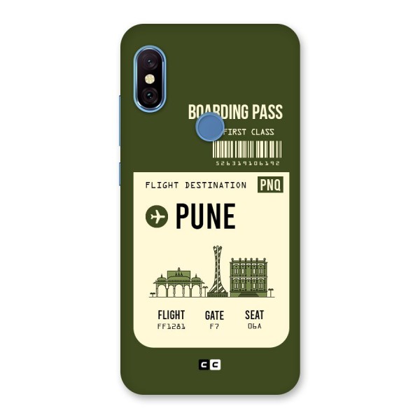 Pune Boarding Pass Back Case for Redmi Note 6 Pro