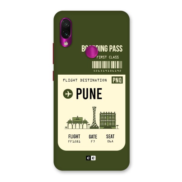 Pune Boarding Pass Back Case for Redmi Note 7 Pro