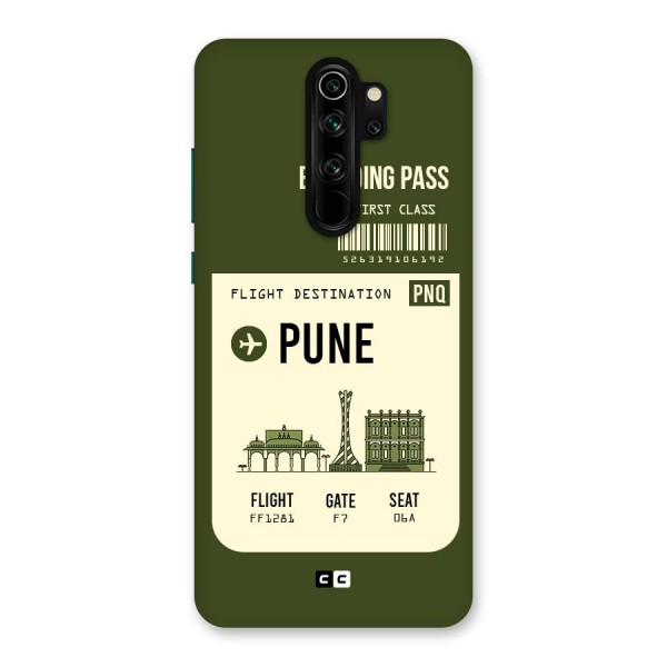 Pune Boarding Pass Back Case for Redmi Note 8 Pro