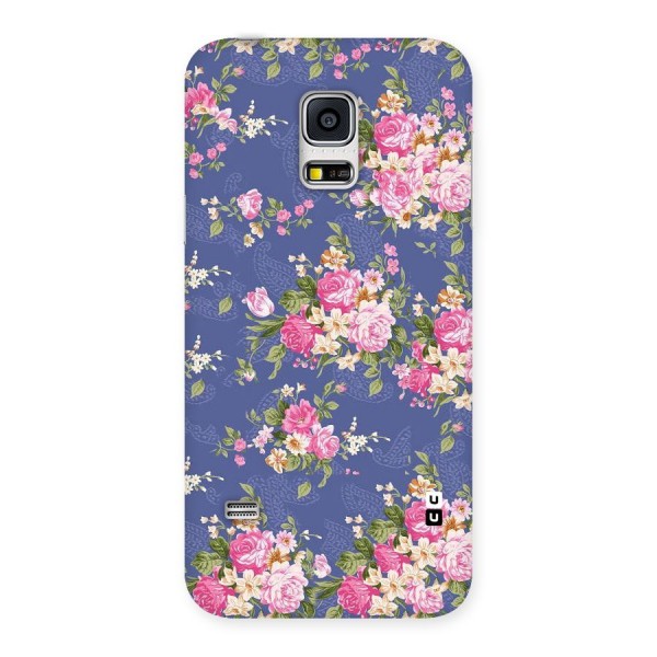 Purple Pink Floral Back Case for Galaxy S5 Mini