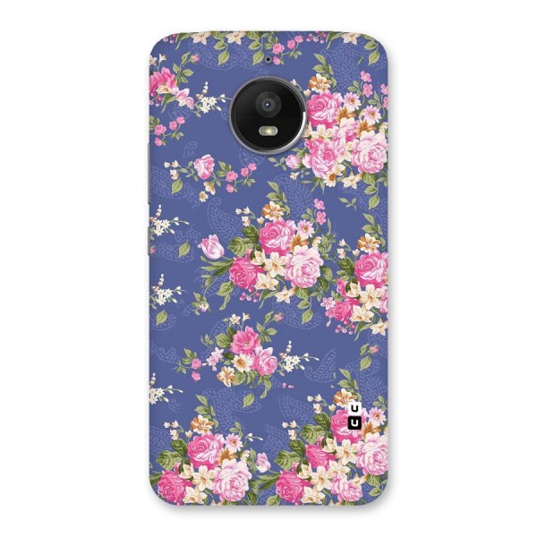 Purple Pink Floral Back Case for Moto E4 Plus