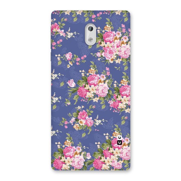 Purple Pink Floral Back Case for Nokia 3