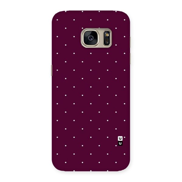 Purple Polka Back Case for Galaxy S7