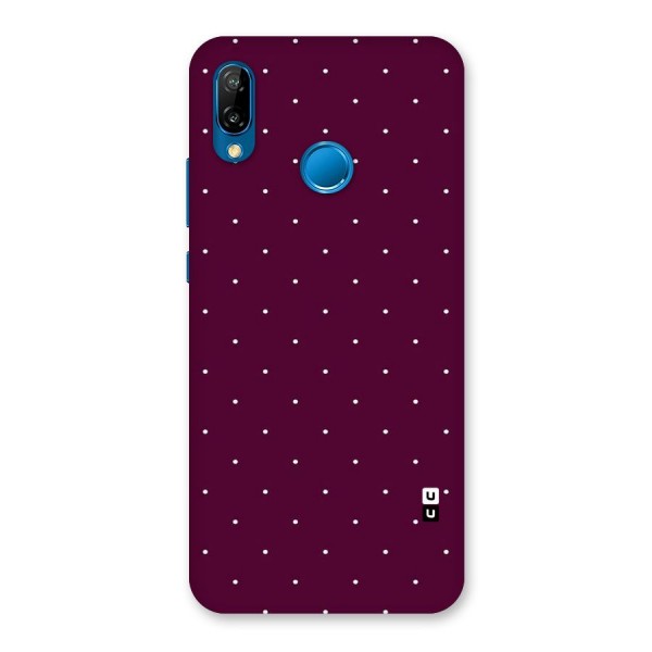 Purple Polka Back Case for Huawei P20 Lite