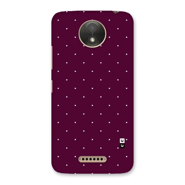 Purple Polka Back Case for Moto C Plus