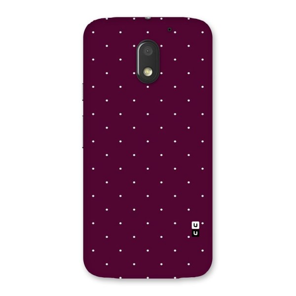 Purple Polka Back Case for Moto E3 Power